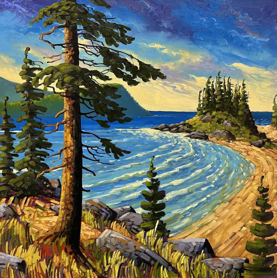 Rod Charlesworth artwork 'Near Port Renfrew, Ebb and Flow' at White Rock Gallery