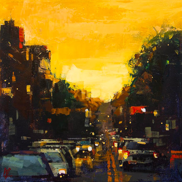 William Liao artwork 'Main Street at Sundown' at White Rock Gallery