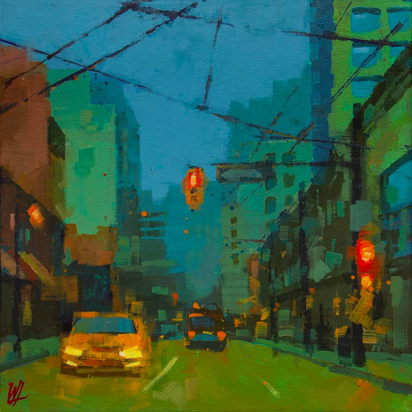 William Liao artwork 'William Liao - Foggy Morning on W Pender' at White Rock Gallery