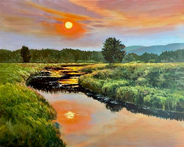 Janice Robertson artwork 'Janice Robertson - Sunset on the Dyke II' at White Rock Gallery