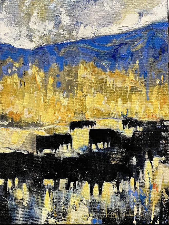 Lee Caufield artwork 'Lee Caufield - November Cattle' at White Rock Gallery