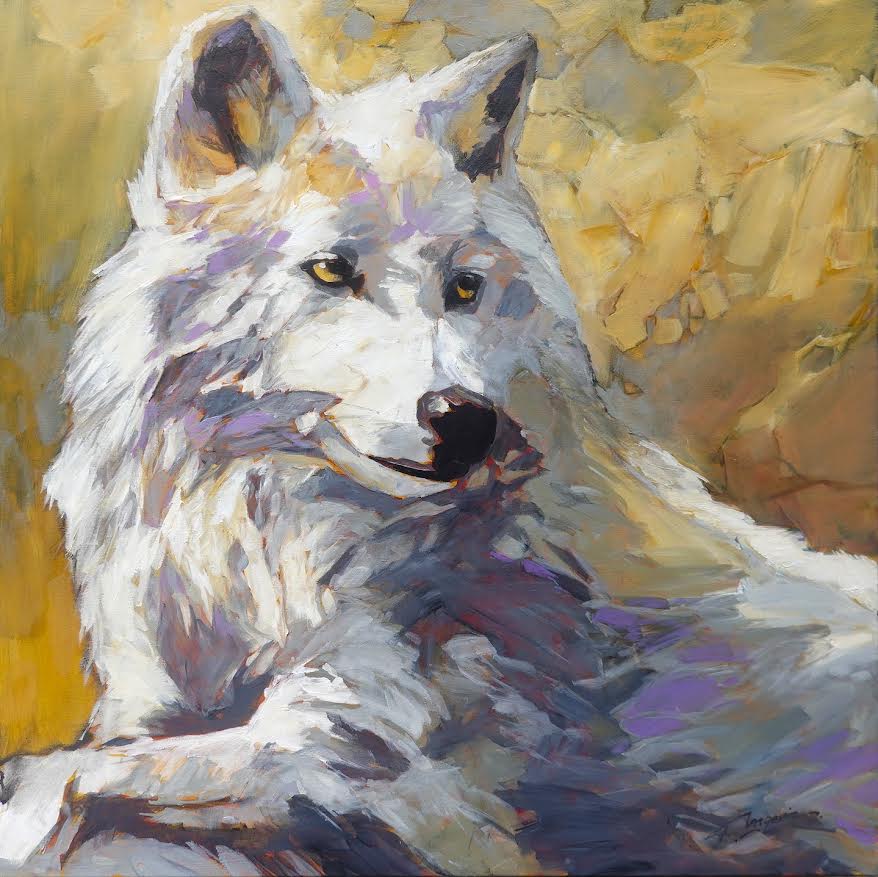 David Langevin artwork 'David Langevin - Warm White Wolf' at White Rock Gallery