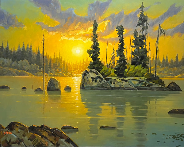 Graeme Shaw artwork 'Summer Sundown' at White Rock Gallery