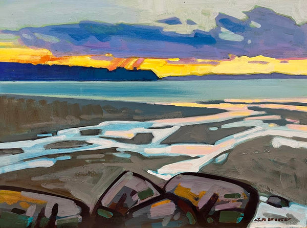 Cameron Bird artwork 'Stearman Beach, West Vancouver' at White Rock Gallery