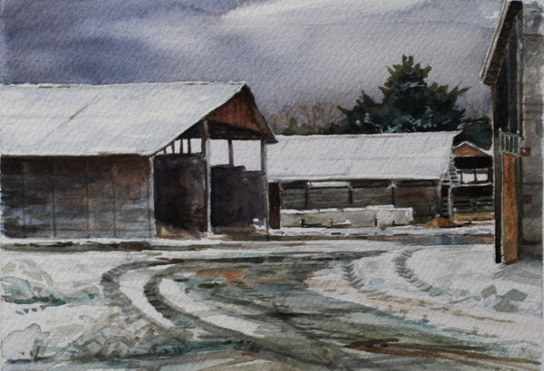 Renato Muccillo artwork 'Winter Feedlot' at White Rock Gallery